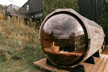 panoramic view sauna in Kawartha Lakes, ON