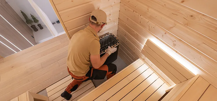 Finnish Sauna Ceiling Installation in Kawartha Lakes, Ontario