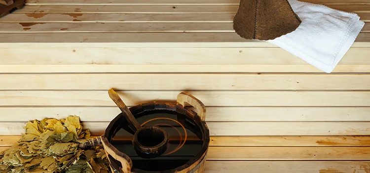 Fir Wood Sauna Ceiling Installation in Kawartha Lakes, Ontario